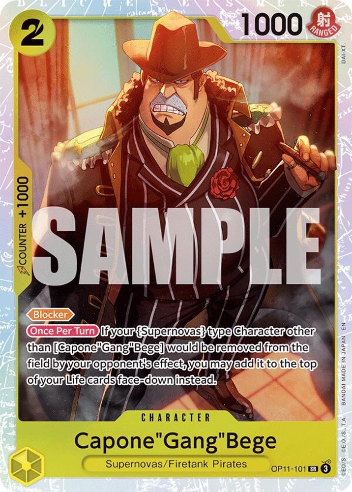 Capone"Gang"Bege (101) (OP11-101) Super Rare - One Piece A Fist of Divine Speed