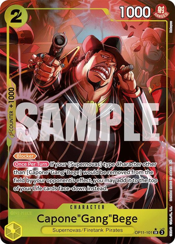 [ALTERNATE ART] Capone"Gang"Bege (101) (Alternate Art)  (OP11-101) SR★ - One Piece A Fist of Divine Speed