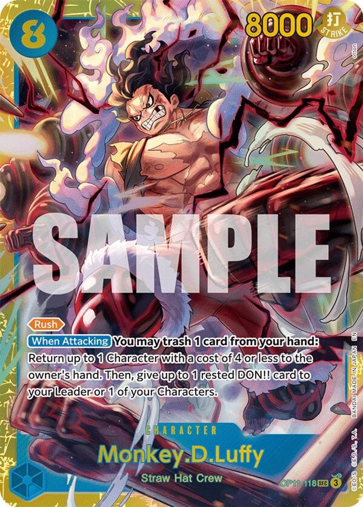 Monkey.D.Luffy (118) (OP11-118) Secret Rare - One Piece A Fist of Divine Speed