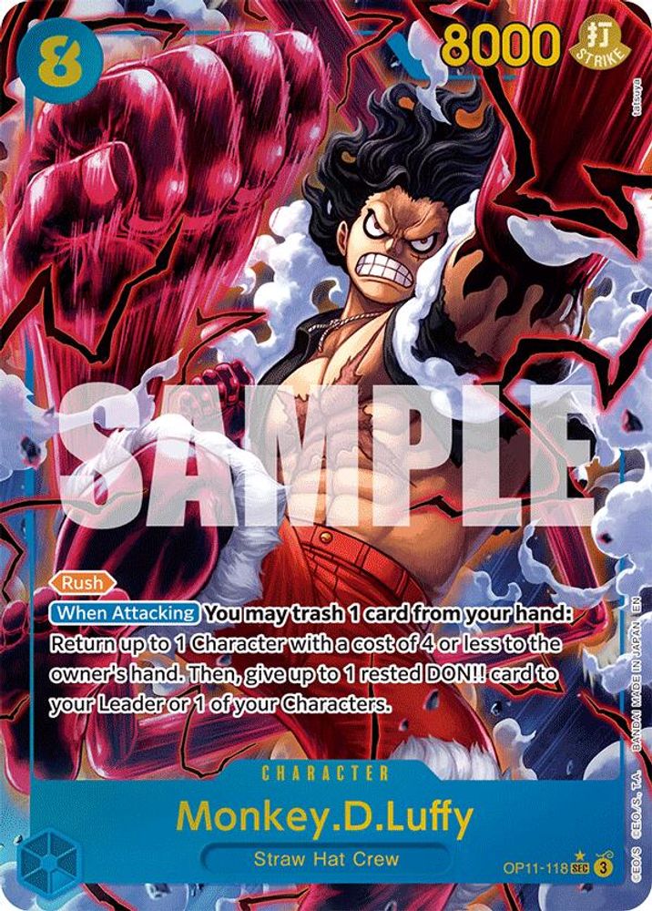[ALTERNATE ART] Monkey.D.Luffy (118) (Alternate Art)  (OP11-118) SEC★ - One Piece A Fist of Divine Speed