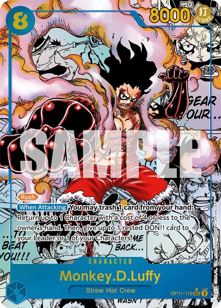 [MANGA] Monkey.D.Luffy (118) (Manga) (OP11-118) SEC SSP - One Piece A Fist of Divine Speed