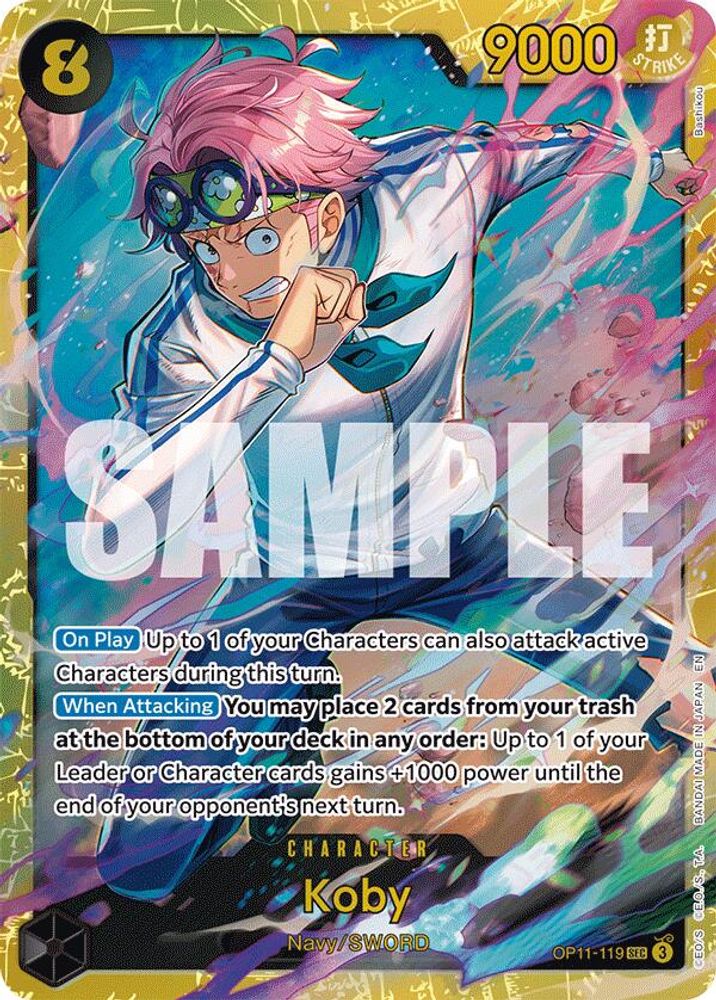 Koby (119) (OP11-119) Secret Rare - One Piece A Fist of Divine Speed
