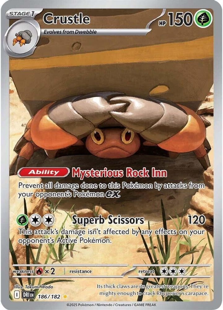 Crustle - [  186/182 ] - Illustration Rare - Pokemon SV10 Destined Rivals