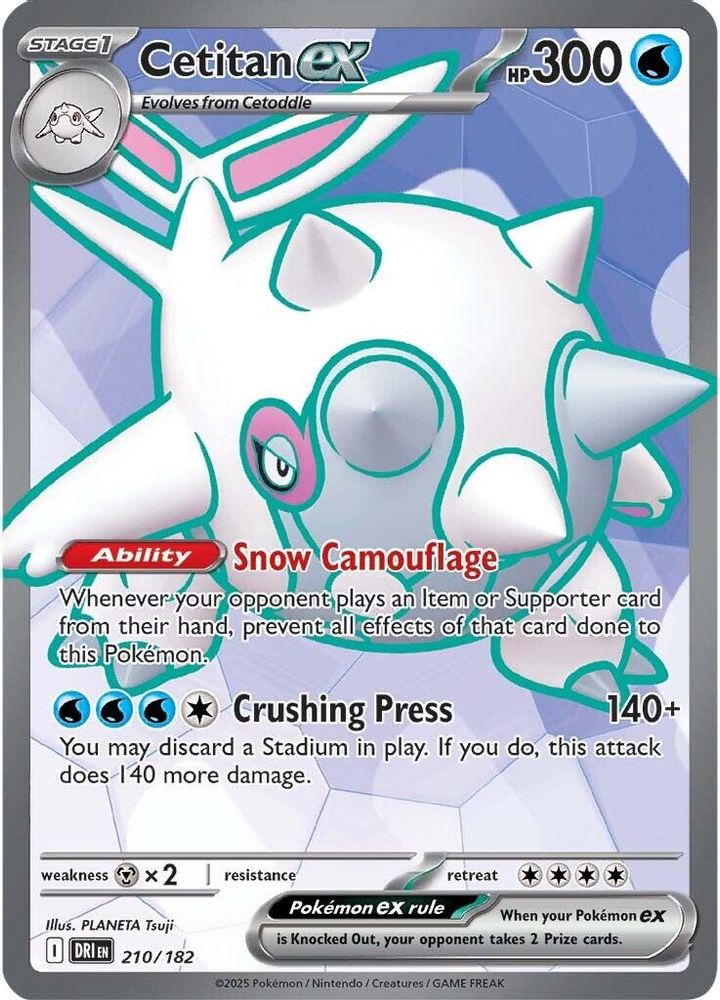 Cetitan ex - [  210/182 ] - Ultra Rare - Pokemon SV10 Destined Rivals
