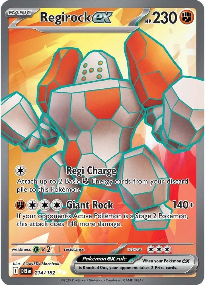 Regirock ex - [  214/182 ] - Ultra Rare - Pokemon SV10 Destined Rivals