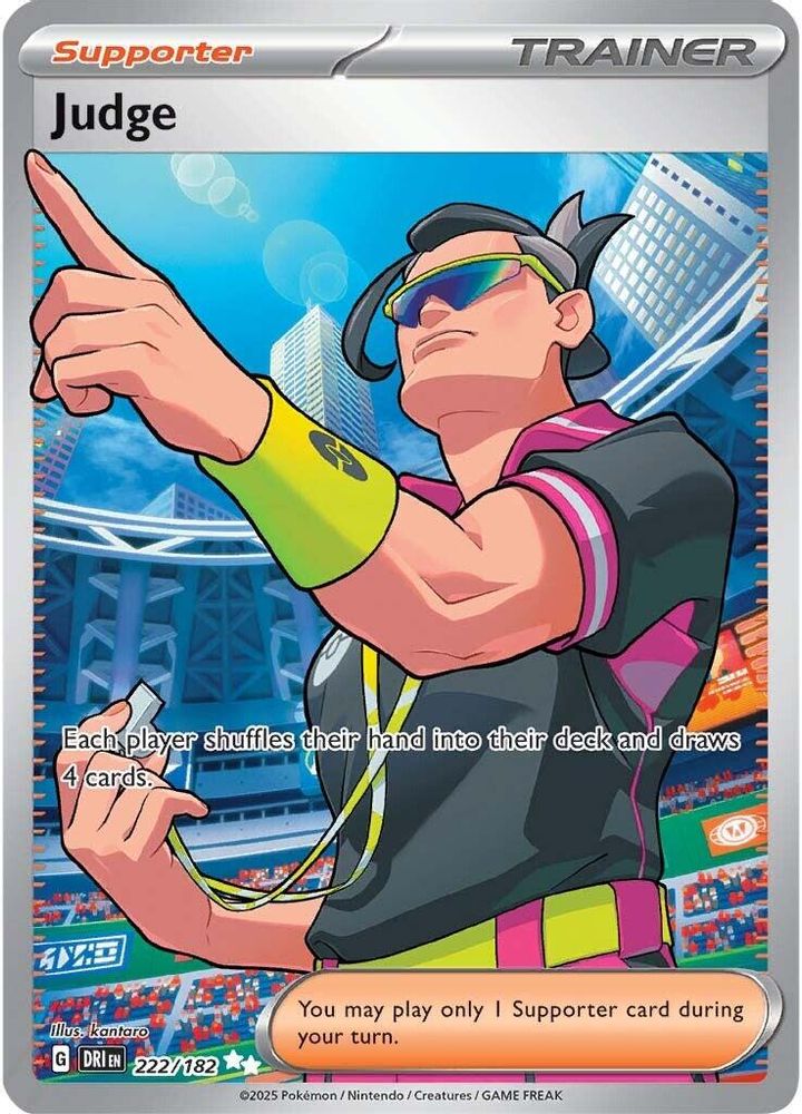 Judge - [  222/182 ] - Ultra Rare - Pokemon SV10 Destined Rivals