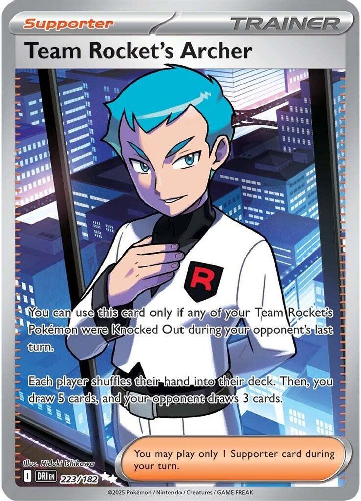 Team Rocket's Archer - [  223/182 ] - Ultra Rare - Pokemon SV10 Destined Rivals