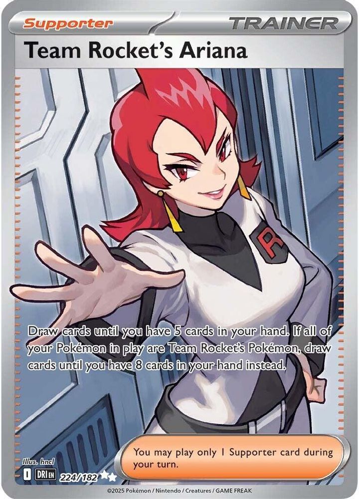Team Rocket's Ariana - [  224/182 ] - Ultra Rare - Pokemon SV10 Destined Rivals