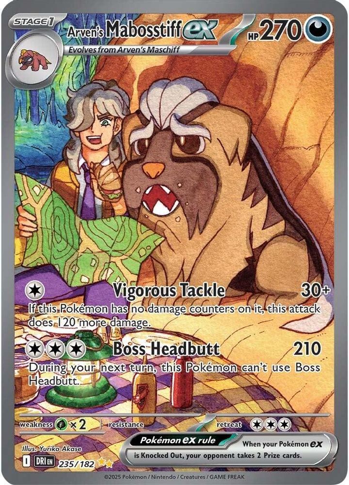 Arven's Mabosstiff ex - [  235/182 ] - Special Illustration Rare - Pokemon SV10 Destined Rivals