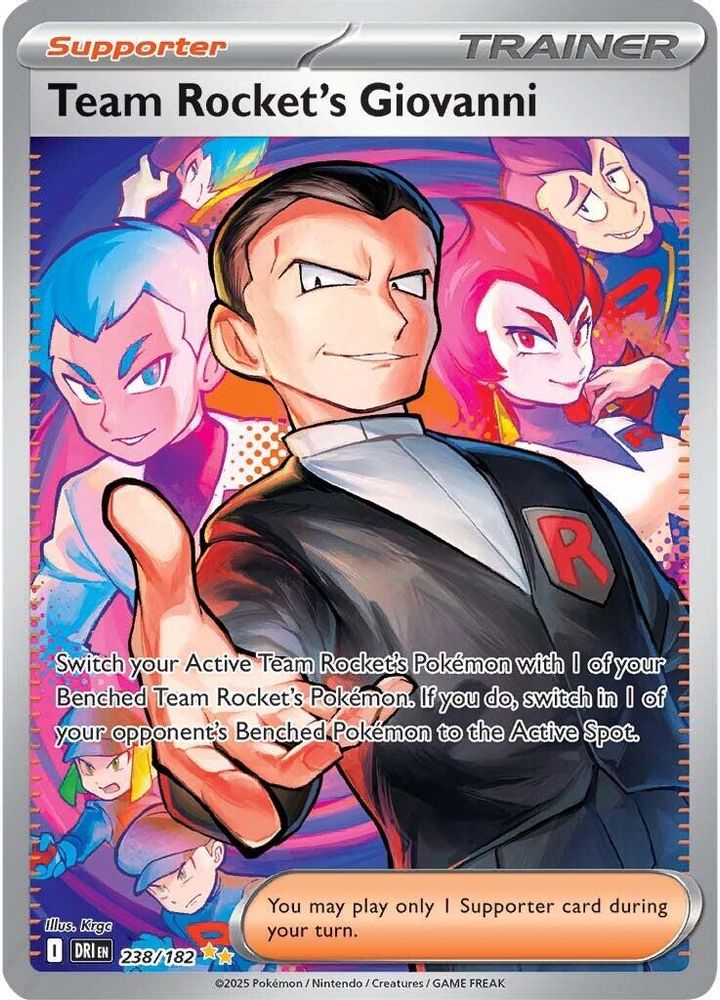 Team Rocket's Giovanni - [  238/182 ] - Special Illustration Rare - Pokemon SV10 Destined Rivals