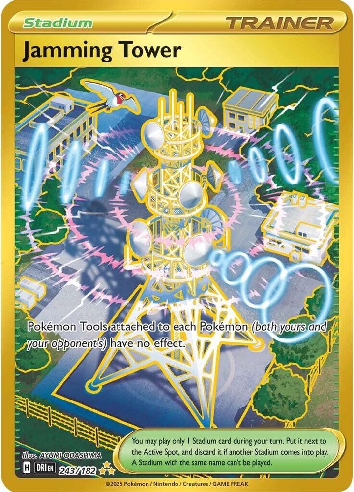 Jamming Tower - [  243 ] - Hyper Rare - Pokemon SV10 Destined Rivals