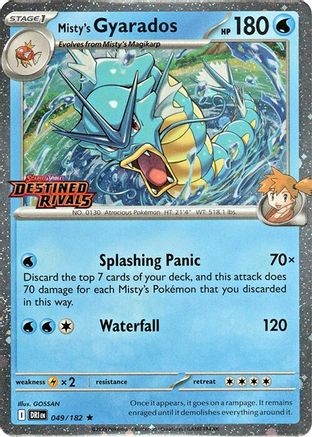 Misty's Gyarados - [ # 049 ] - Prerelease Promo - Pokemon Mega Evolution Promo