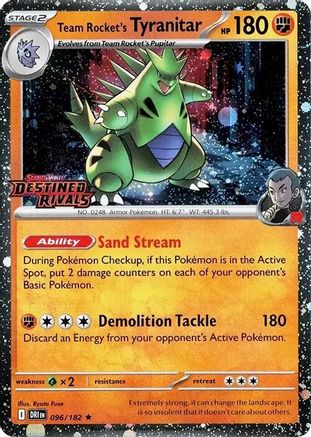 Team Rocket's Tyranitar - [ #096 ] - Prerelease Promo - Pokemon Mega Evolution Promo