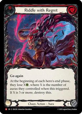 [Rainbow Foil] Riddle with Regret (#SEA256) - Majestic - FAB High Seas