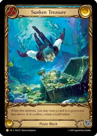[Cold Foil] Sunken Treasure (Treasure) (#SEA133) - Pirate Booty - FAB High Seas