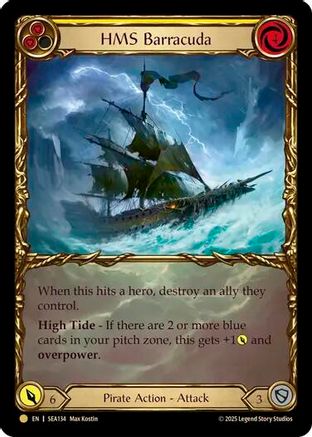[Cold Foil] HMS Barracuda (Treasure) (#SEA134) - Pirate Booty - FAB High Seas