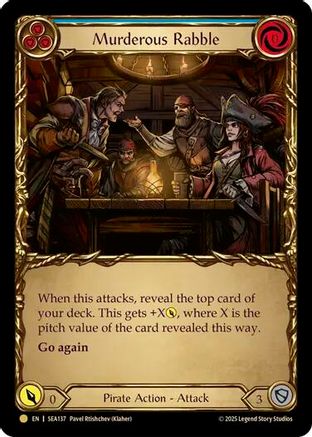 [Cold Foil] Murderous Rabble (Treasure) (#SEA137) - Pirate Booty - FAB High Seas