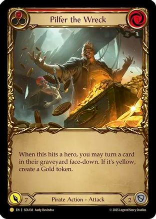 [Cold Foil] Pilfer the Wreck (Red) (Treasure) (#SEA138) - Pirate Booty - FAB High Seas