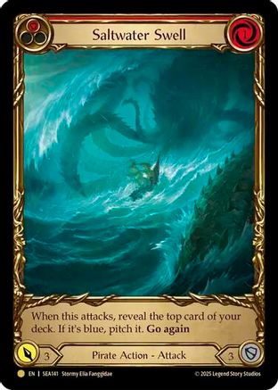 [Cold Foil] Saltwater Swell (Red) (Treasure) (#SEA141) - Pirate Booty - FAB High Seas
