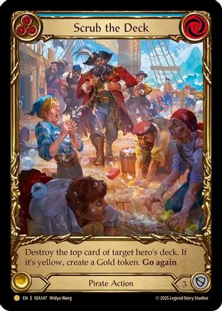 [Cold Foil] Scrub the Deck (Treasure) (#SEA147) - Pirate Booty - FAB High Seas