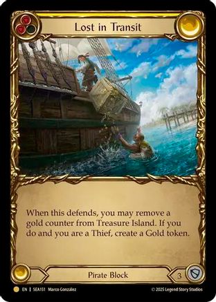 [Cold Foil] Lost in Transit (Treasure) (#SEA151) - Pirate Booty - FAB High Seas