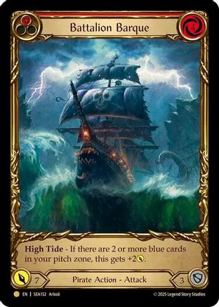 [Cold Foil] Battalion Barque (Red) (Treasure) (#SEA152) - Pirate Booty - FAB High Seas