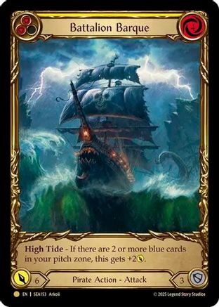 [Cold Foil] Battalion Barque (Yellow) (Treasure) (#SEA153) - Pirate Booty - FAB High Seas