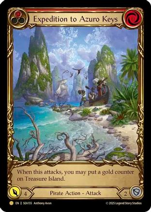 [Cold Foil] Expedition to Azuro Keys (Treasure) (#SEA155) - Pirate Booty - FAB High Seas