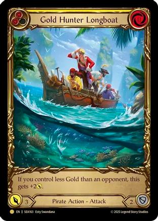 [Cold Foil] Gold Hunter Longboat (Treasure) (#SEA163) - Pirate Booty - FAB High Seas