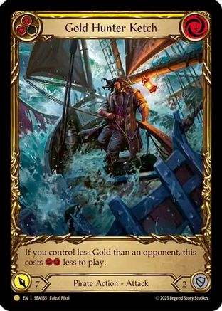 [Cold Foil] Gold Hunter Ketch (Treasure) (#SEA165) - Pirate Booty - FAB High Seas
