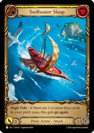 [Cold Foil] Swiftwater Sloop (Yellow) (Treasure) (#SEA167) - Pirate Booty - FAB High Seas