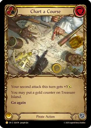 [Cold Foil] Chart a Course (Yellow) (Treasure) (#SEA174) - Pirate Booty - FAB High Seas