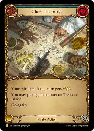 [Cold Foil] Chart a Course (Blue) (Treasure) (#SEA175) - Pirate Booty - FAB High Seas