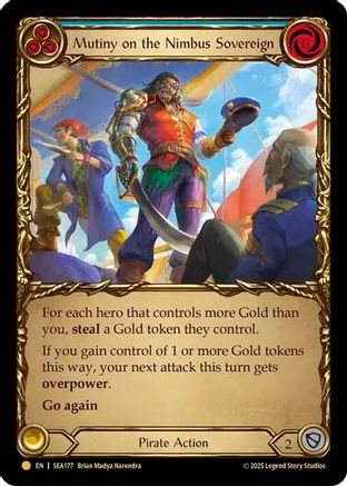 [Cold Foil] Mutiny on the Nimbus Sovereign (Treasure) (#SEA177) - Pirate Booty - FAB High Seas