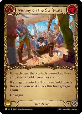 [Cold Foil] Mutiny on the Swiftwater (Treasure) (#SEA178) - Pirate Booty - FAB High Seas