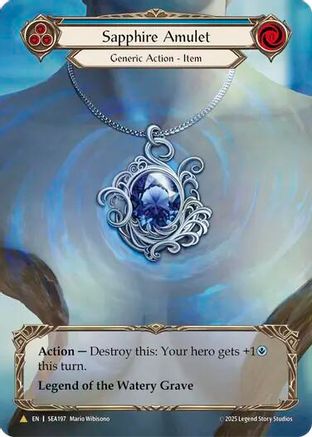 [Cold Foil] Sapphire Amulet (Treasure) (#SEA197) - Marvel - FAB High Seas