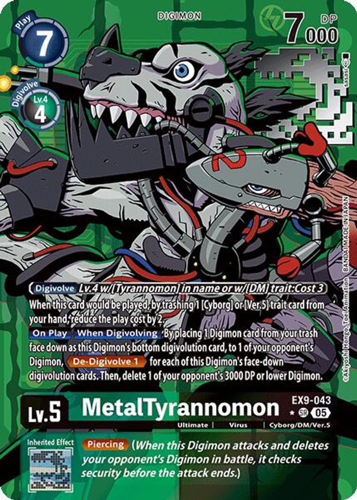 MetalTyrannomon (Alternate Art) (EX9-043) SR★ - Digimon Versus Monsters