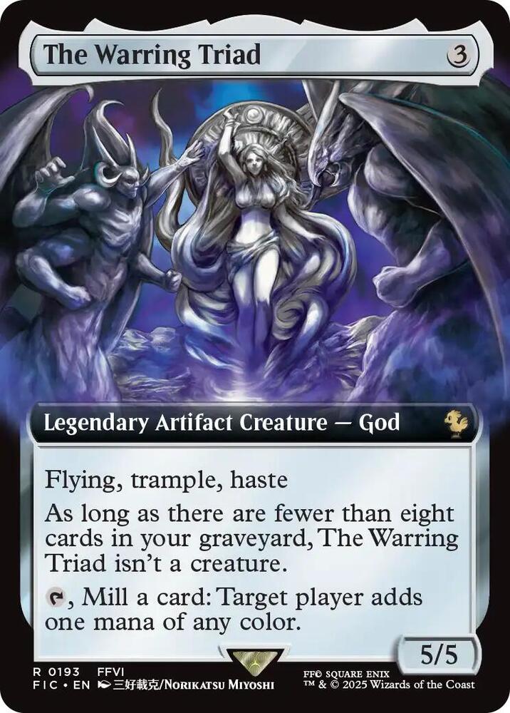 FOIL EXTENDED ART The Warring Triad - #193 - Rare Final Fantasy Commander
