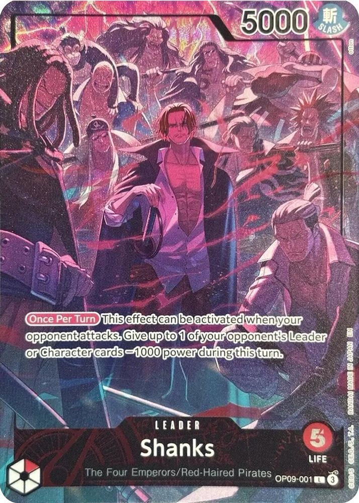 Shanks - OP09-001 - One Piece English Version 2nd Anniversary Set Promo