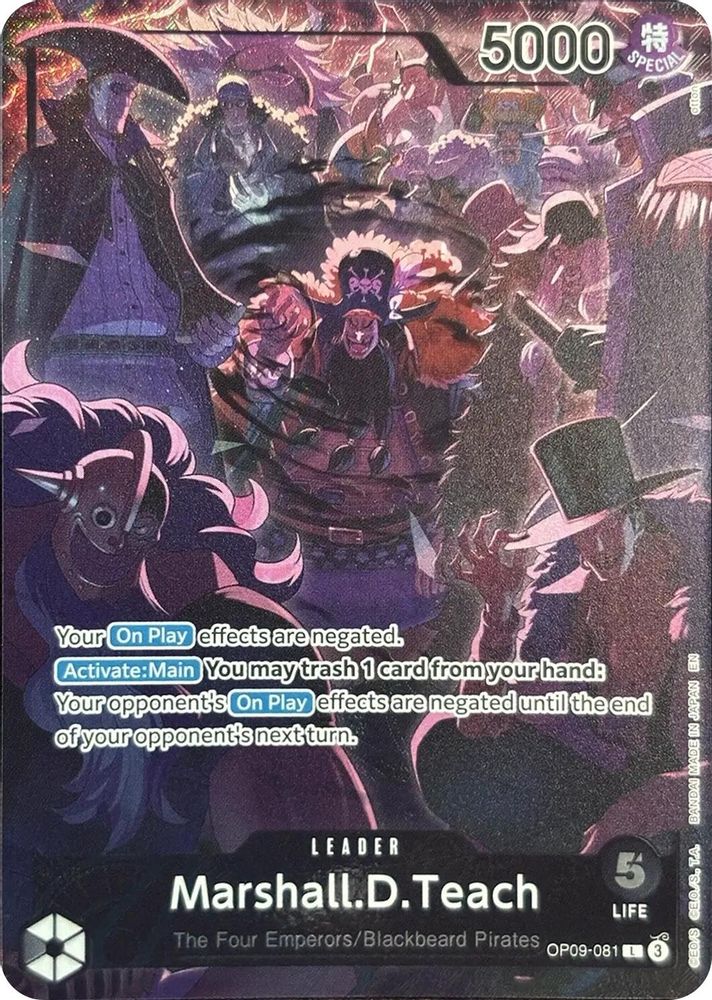 Marshall.D.Teach - OP09-081 - One Piece English Version 2nd Anniversary Set Promo
