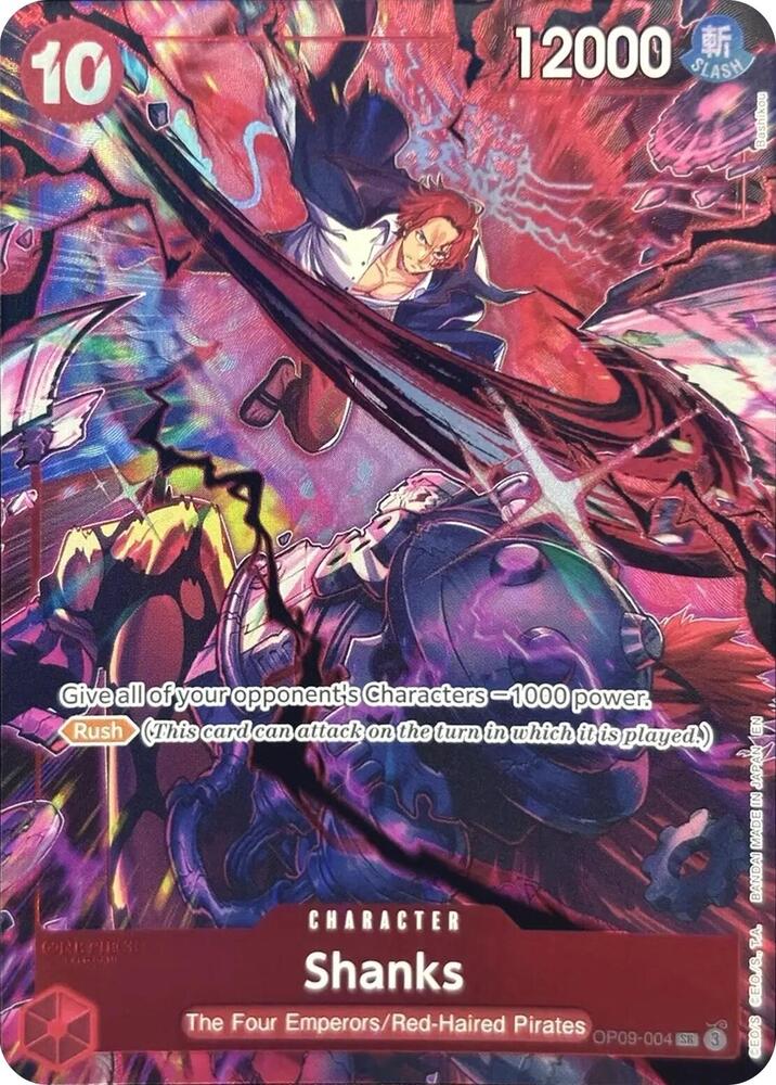 Shanks OP09-004 - Alternate Art SR - English 2nd Anniversary Set Promo