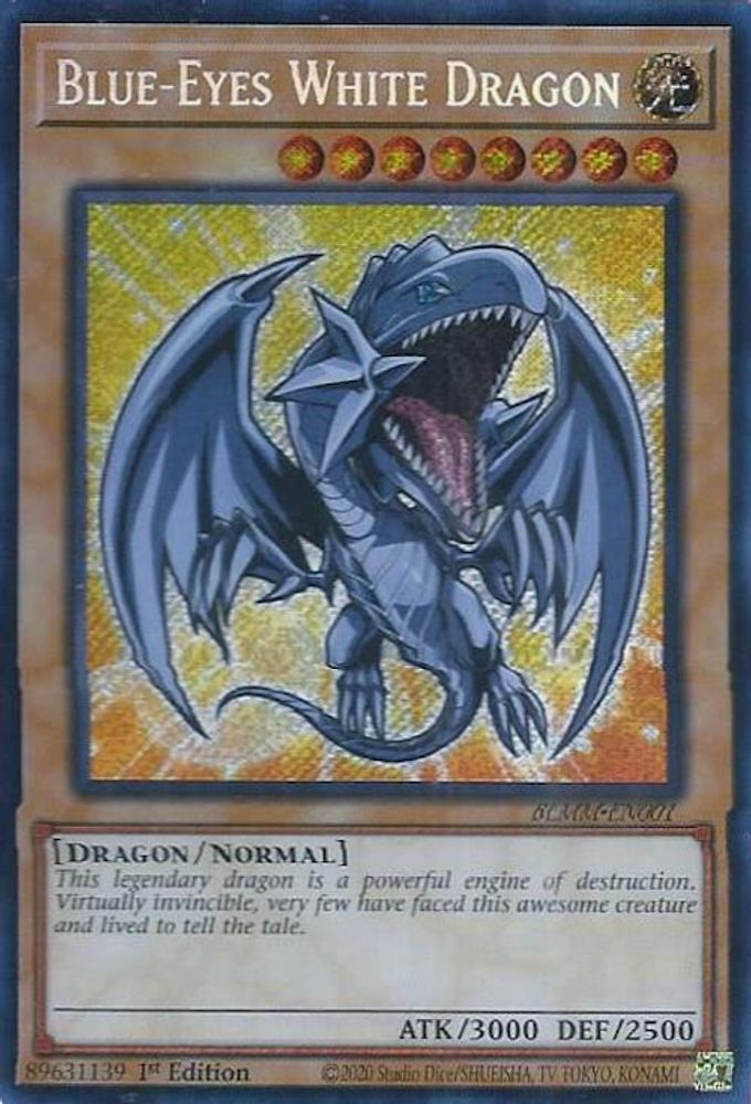 Blue-Eyes White Dragon - (BLMM-EN001) - Secret Rare 1st Edition
