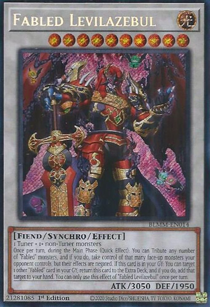 Fabled Levilazebul - (BLMM-EN014) - Secret Rare 1st Edition