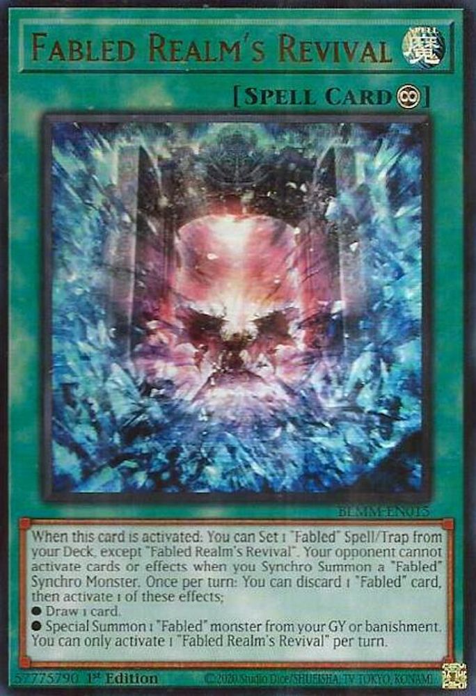 Fabled Realm's Revival - (BLMM-EN015) - Ultra Rare 1st Edition