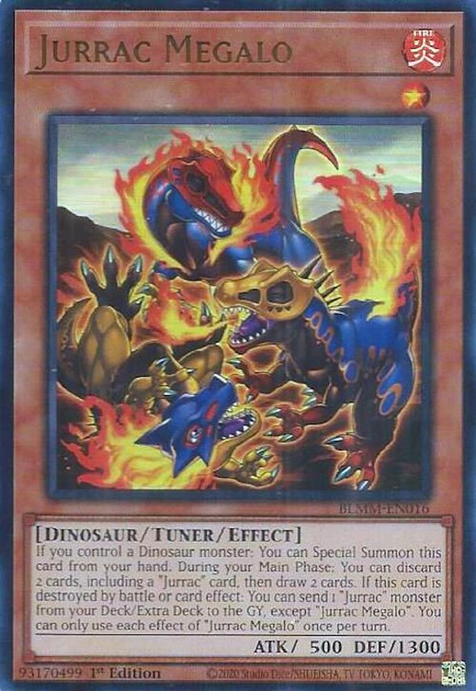 Jurrac Megalo - (BLMM-EN016) - Ultra Rare 1st Edition