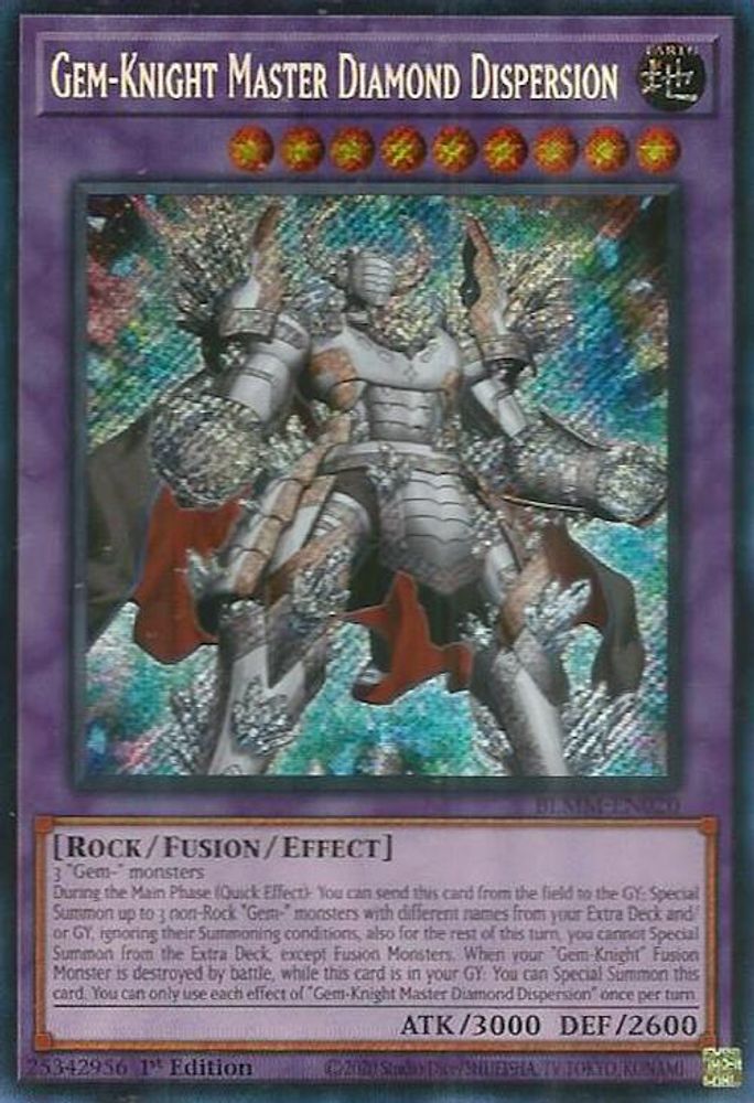 Gem-Knight Master Diamond Dispersion - (BLMM-EN020) - Secret Rare 1st Edition