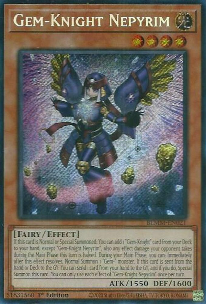 Gem-Knight Nepyrim - (BLMM-EN021) - Secret Rare 1st Edition
