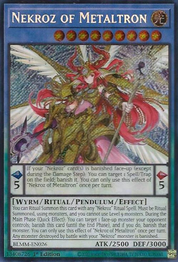 Nekroz of Metaltron - (BLMM-EN026) - Secret Rare 1st Edition