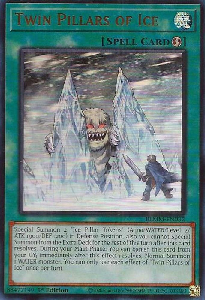 Twin Pillars of Ice - (BLMM-EN032) - Ultra Rare 1st Edition