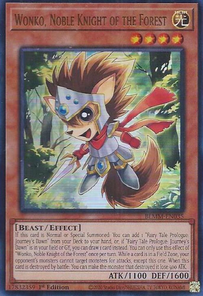 Wonko, Noble Knight of the Forest - (BLMM-EN035) - Ultra Rare 1st Edition